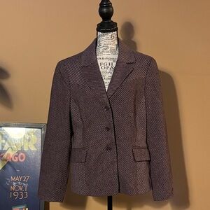 Jones Wear Textured Brown Blazer - Women’s